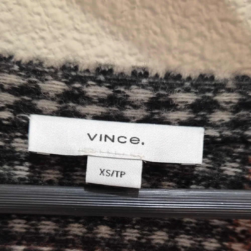 Vince Women's Plaid Blazer in Black and Pink - Picture 4 of 9